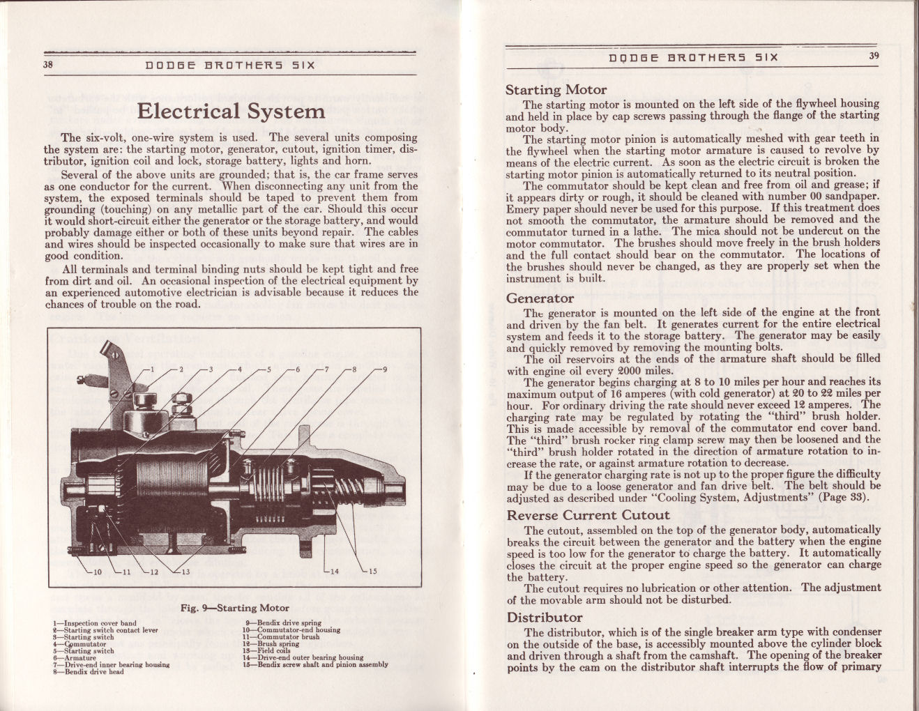 1930 Dodge Six Instruction Book Page 8